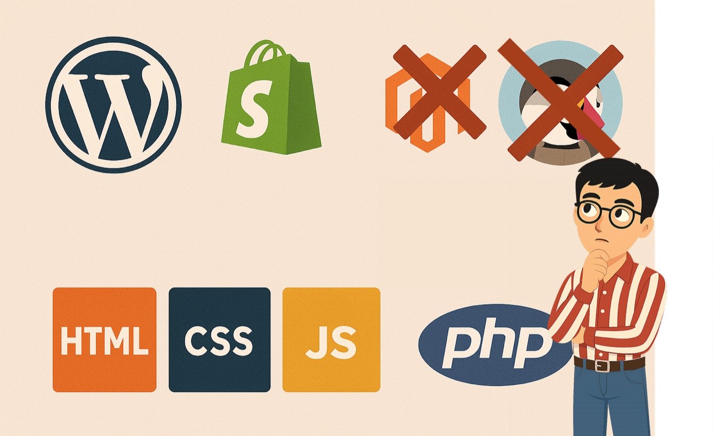 Confronto tra WordPress, Shopify e sviluppo su misura